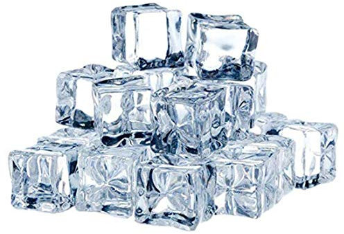 TonJin 35PCS künstliche Eiswürfel Kristallklarer Imitat-Acrylquadrat-Eiswürfel für Fotografie Requisiten Mittelstücke Party Dekor