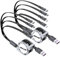 4 in 1 Multi Charging Cable [2Pack 4Ft], Retractable Multi Fast Charger Cable Adapter Travel Charger for Multiple Devices with Lightning/Type C/Micro USB Ports for iPhone/Samsung Galaxy/Tablets/More