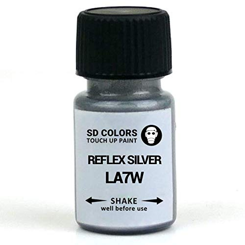 SD COLORS Reflex Silber LA7W A7W 8E Neue Ausbesserungsfarbe 8 ml Reparatur-Kit für Kratzer und Chips, Pinsel, Farbcode LA7W A7W 8E Reflex Silber (nur Farbe)