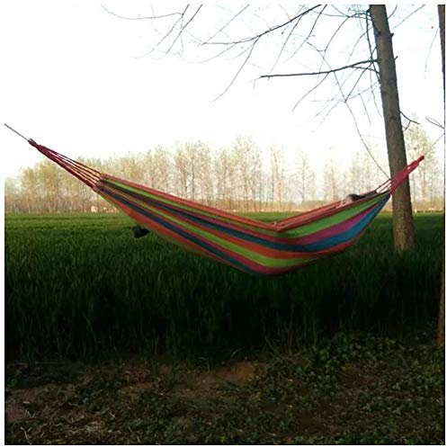 Hängematte Bunter Tuch 1 Person Tragkraft Bis 200kg Hängesitz für Camping Garten Balkon Terasse Rose 190x80cm