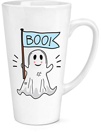 Boo Ghost Halloween 17oz Large Latte Mug Cup