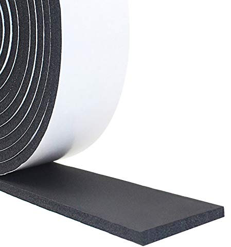 DGSL Ruban isolant en mousse, 5,1 cm x 0,6 cm x 4,9 m, bande d'étanchéité pour portes et fenêtres, porte coulissante, joint de porte insonorisant, bande d'étanchéité pour climatisation