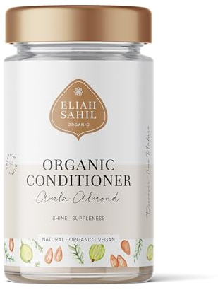 ELIAH SAHIL Bio-Haarspülung mit Amla und Mandeln – 125gm, natürliche Haarbehandlung für trockenes Haar, umweltfreundliche und sanfte Behandlung für den täglichen Gebrauch