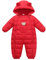 JiAmy Bébé Combinaison de Neige Garçons Filles Barboteuse à Capuche Tenues d'hiver Manches Longues Ours Rouge 12-18 Mois