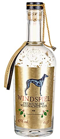 Windspiel Premium Dry Weihnachts-Gin - der festliche Gin für Advent und Weihnachten | 47% vol. (1 x 0,5l)