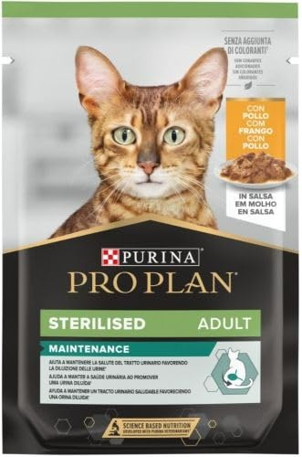 Pro Plan Comida Húmeda gato Esterilizado trocitos en salsa Pollo 26x85 g