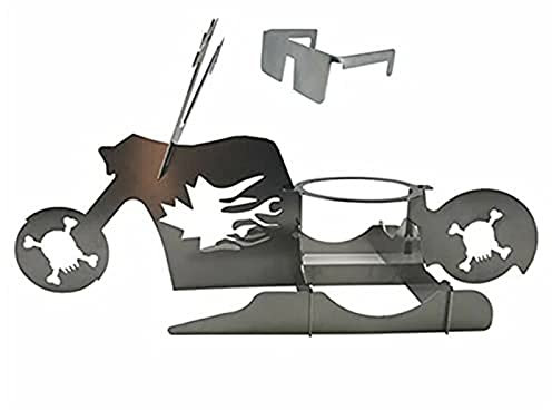Yeehliny Tragbarer Hühnerständer für Motorrad, Grillrost aus Edelstahl mit Gläsern, Bierdosenhalter, Hähnchenhalter, Vertikal Bräter Huhn Halterung Hähnchenbräter Für Backofen Oder Grill (1PC/A)