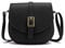 FANDARE Damen Umhängetasche Schultertasche Leder Crossbody Bag Damentasche Schulterriemen Frauen Abendtasche Citytasche Schwarz