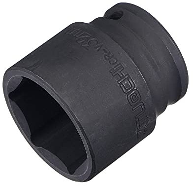 sourcing map 1/2 Drive by 32mm 6-Point Impact Socket, CR-V Steel 1.77 Length, Shallow Metric Sizes