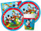 Isola Party Kit fête d'anniversaire écologique Mickey Mouse pour 24 personnes (24 assiettes en carton ⌀ 23 cm, 24 gobelets en plastique 200 ml, 40 serviettes en papier 33x33 cm)