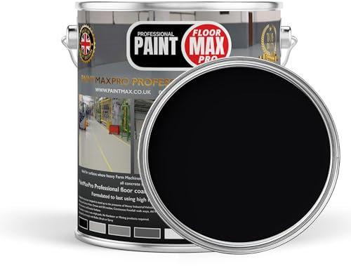 PaintMax Industrial PU150 Polyurethane Concrete Floor Paint Coating (Black, 20 Litre)