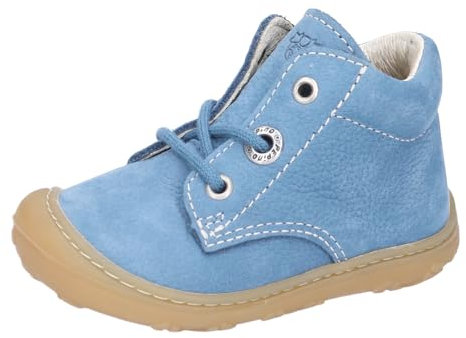 RICOSTA Mädchen und Jungen Lauflern Schuhe Cory, Kinder Lauflernschuhe, Weite: Schmal, terracare, schnürschuhe, schnürer, Jeans (140), 24 EU