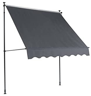 Klemmmarkise B200xT120cm anthrazit 303140207-HE