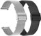 RuenTech Pulsera compatible con Popglory P66/ASWEE/SWGOTA/LLKBOHA/LESHIDO/Cuszwee/Narcid/GT HITGX/Aycy mt65 Y6 Smartwatch 1.85 pulgadas Correa de repuesto (plata+negro)
