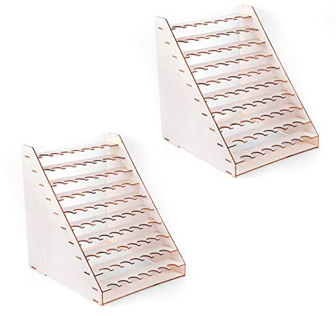 2X de Madera Organizador Tatuaje de Pintura Expositor Cepillos Soporte Epoxi Microblading Modelo de Almacenamiento Herramienta 1