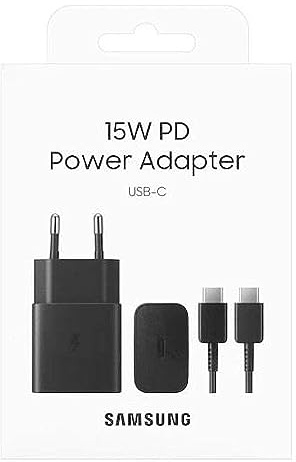 Samsung 15W 1 Port Fast Travel Adapter with Type-C Cable, Black