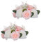 Inweder Künstlicher Blumenstrauss Hochzeitsdeko Tisch - 2 Pcs Künstliche Rose Blume Ball Rosa&Weiß Gefälschte Blume Deko Blumengesteck Hochzeit Blumen Sträuße für Mittelstück Party Valentinstag