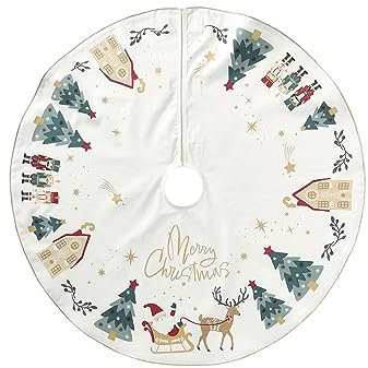 Vertbaudet Weihnachtsbaum-Teppich NUSSKNACKER weiß