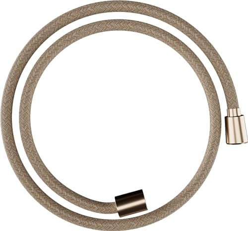 hansgrohe Designflex - universal Textil Duschschlauch 1,25 m, mit Verdrehschutz, flexibler Brauseschlauch mit Knickschutz, inkl. Dichtungsringe, Brushed Bronze