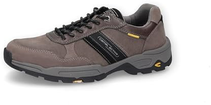camel active Herren Sneaker aus echtem Rindsleder Grau, menswear-42