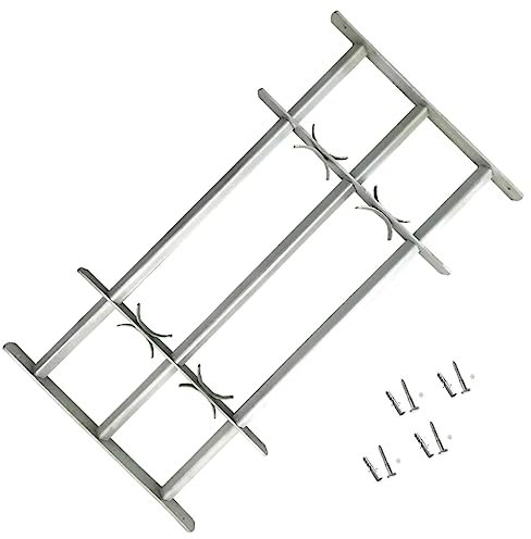 RAUGAJ Baustoffe-verstellbares Sicherheitsgitter für Fenster mit 3 Querstangen 700-1050 mm-Hardware