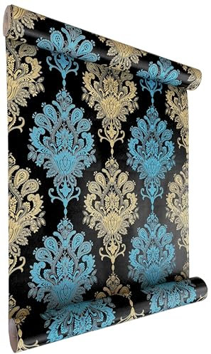 I K H E Malarka Selbstklebende Tapete, PVC Folie, Tapete, Klebefolie, Aufkleber (1 x Rollen - 0,8mm Stärke) große Auswahl, Breite 45cm Lange 10m (HY9172)