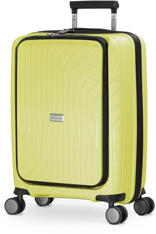 Hauptstadtkoffer TXL Handgepäck Koffer 55x40x23 cm mit Laptopfach, TSA Schloss, Hartschalen Trolley, 4 Doppelrollen, Leicht 2,4 kg, Kabinenkoffer Bordgepäck 42L Reisekoffer, Lime