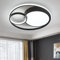 Natsen 55W Deckenleuchte LED Deckenlampe, dimmbar mit Fernbedienung, Runde Leuchte für Küche Diele Wohnzimmer Schlafzimmer Büro, Schwarz (50 * 50 * 8,5cm)