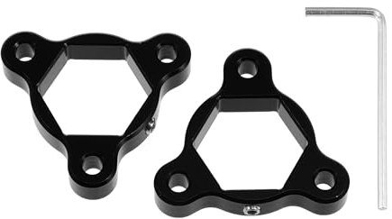 Motoforti 22mm Regolatori di precarico forcella CNC in lega di alluminio nero per la maggior parte delle motociclette - Confezione da 2