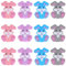 WEWAYSMILE 12pcs 4 Style Silicone Focal Beads, Silicone Beads Bulk, Easter Keychain Making Bracelet Necklace Handmade Crafts (Rabbit)