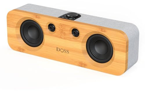 DOSS SoundBox H200 50W Home Bluetooth Lautsprecher mit Dual 3,5 Zoll Tieftönern, Zwei 2,5 cm Hochtöner, 35H Spielzeit, TWS, Nachhaltige Materialien, Bluetooth 5.3 Lautsprecher für