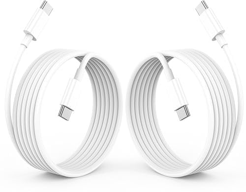 CHYINRTG USB C to USBC for MacBook Charger Cable 100W 3M 2Pack Fast Type C Charging Lead for iPhone 16/15/15 Plus/Pro Max, for MacBook Pro/Air 2022/2020, iPad Pro 2020, iPad Air 4/5