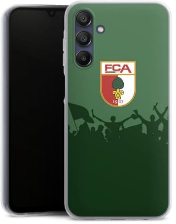 Silikon Hülle kompatibel mit Samsung Galaxy A15 5G Case transparent Handyhülle FC Augsburg FCA Bundesliga