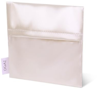DGAZ Menstruationstasche Damen, Seiden Mini Kosmetiktasche, Craie | Hochwertiger Satin, Elegantes Design