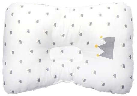 champracer Kindkissen, Kindkissen zu Flathead Kindkissen, Kindkissen, 0-12 Memory Foam Reisekissen, Autositz (Weiße Krone,28 * 20 * 5cm)