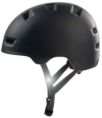 Crazy Safety Rampage Tutto Nero | Casco per bici, skateboard, pattini e BMX | Casco da bici per uomini, donne e bambini | L (57-61cm) | Casco regolabile per skater e ciclisti
