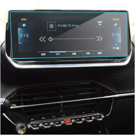 PUNICS Auto GPS Navi Folie Kompatibel Mit Peugeot Für 2008 E-2008 2020 10 Zoll Autonavigation Displayschutzfolie Auto Schutzfolie Aus Gehärtetem Glas Auto-Innenaufkleber