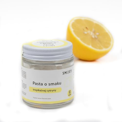 SMILEY Zahnputztabletten Toothpaste Tablets | Zahntabletten Zahnpasta Weisse Zähne Whitening | Zahnpasta Reisegröße für Erwachsene und Kinder | Ideal für Reise Zahnpasta