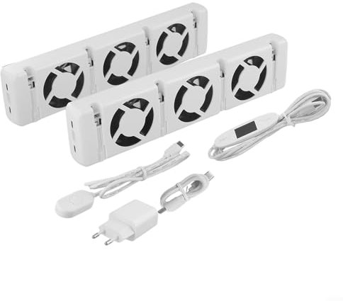 HOHOVYVY Radiador ventilador, ventilador de calefacción, control termostático, ahorro de energía, funcionamiento silencioso, sensor de temperatura automático fácil de instalar, color blanco