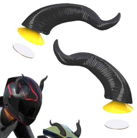 SVCEQZE 2 Stück Helm Teufelshörner Motorradhelm Teufelshörner Teufelshörner für Helme Zubehör Helm Teufel Dämonenhorn Saugnapf Teufelshörner Dekoration Zubehör