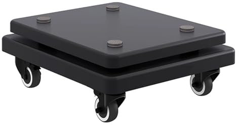 Wood Speaker Stands with Lockable Wheels for Studio Monitor Subwoofer Loudspeakers
