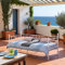 buybyroom Daybed Single Sofa Bed Frame with Headboard and Solid Metal Slat Outdoor Bed for Patio, Garden, Living Room (White)
