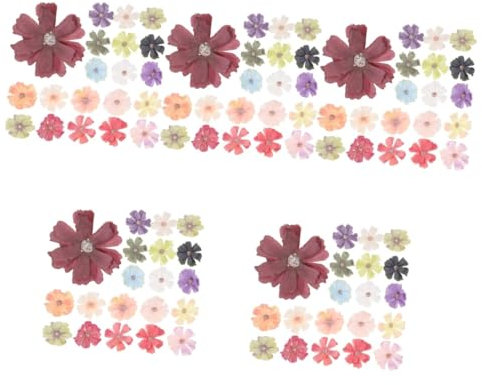 SHINEOFI 5 Sätze Künstliche Blumen Blütenkopf Zum Basteln Blumen- Mini Künstliche Blüten Artificial Flower Гирлянда Blumenkranz Selber Machen Blumen Zum Basteln Polyester 50 Stück * 5