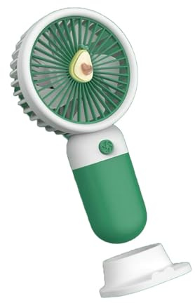 Mateju Mini Ventilator, Handventilator Akku Aufladbar USB Mini Hand Fan, Starker Leise Portable Fan für Reisen Büro Zuhause, Summer Must Haves (Avocado)