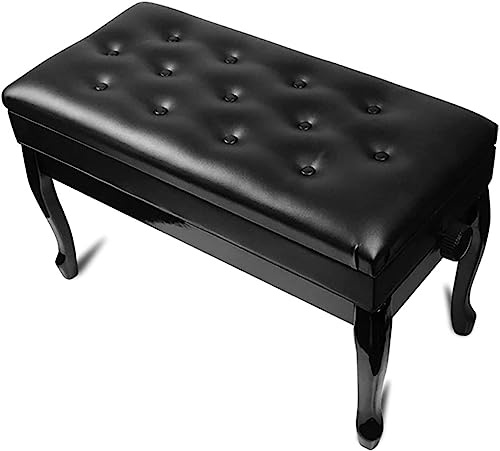 SdaryWare Family Banquet Piano Stool Dressing Table Stool Leather Padded Piano Bench Stool Keyboard Stools 10CM Height Hydraulic Lifting 76 x 36 x 48-58CM Perfect for Home & Pro