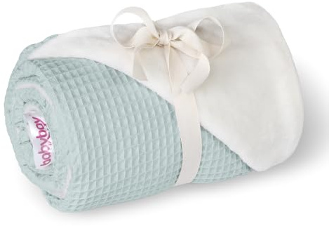 babybay Kuscheldecke 75x100 cm Waffelpiqué, zartblau