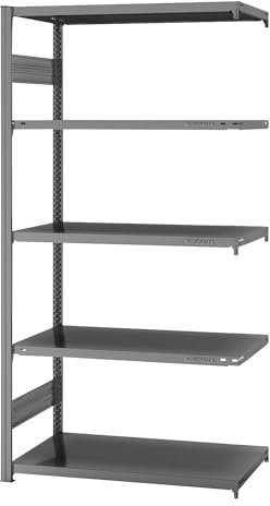 eurokraft | System-Steckregal | Bauart mittelschwer | Regalhöhe 2000 mm | Anbauregal | Breite x Tiefe 1000 x 600 mm