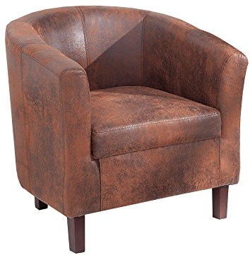 Riess Ambiente Design Sessel Hemingway Whisky-braun Massivholzbeine Kolonialstil Cocktailsessel Polstersessel