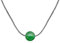 Vifaleno Jade Halskette aus natürlichem Grün, rund, 10 mm mit Wachsschnur und Edelstahl Karabinerverschluss, ca. 43 cm lang