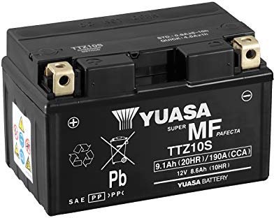 Yuasa TTZ10S 12V 190 CCA vorgefüllt und einbaufertig wartungsfreie VRLA-Motorradbatterie